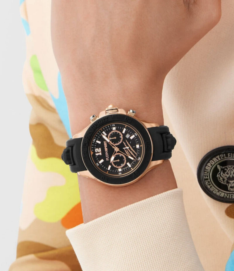 Philipp Plein Men's Warrior Tech Chronograph Silicone Strap 47mm Watch