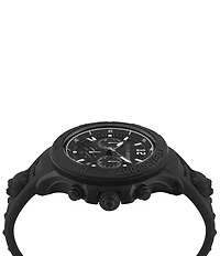Philipp Plein Men's Warrior Tech Chronograph Black Silicone Strap Watch