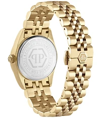Philipp Plein Women's Date Superlative Mechanical Automatic Gold Tone Stainless Steel Bracelet Watch