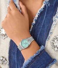 Philipp Plein Women's Date Superlative Mechanical Automatic Stainless Steel Bracelet Watch