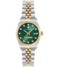 Philipp Plein Women's Date Superlative Mechanical Automatic Two Tone Stainless Steel Bracelet Watch