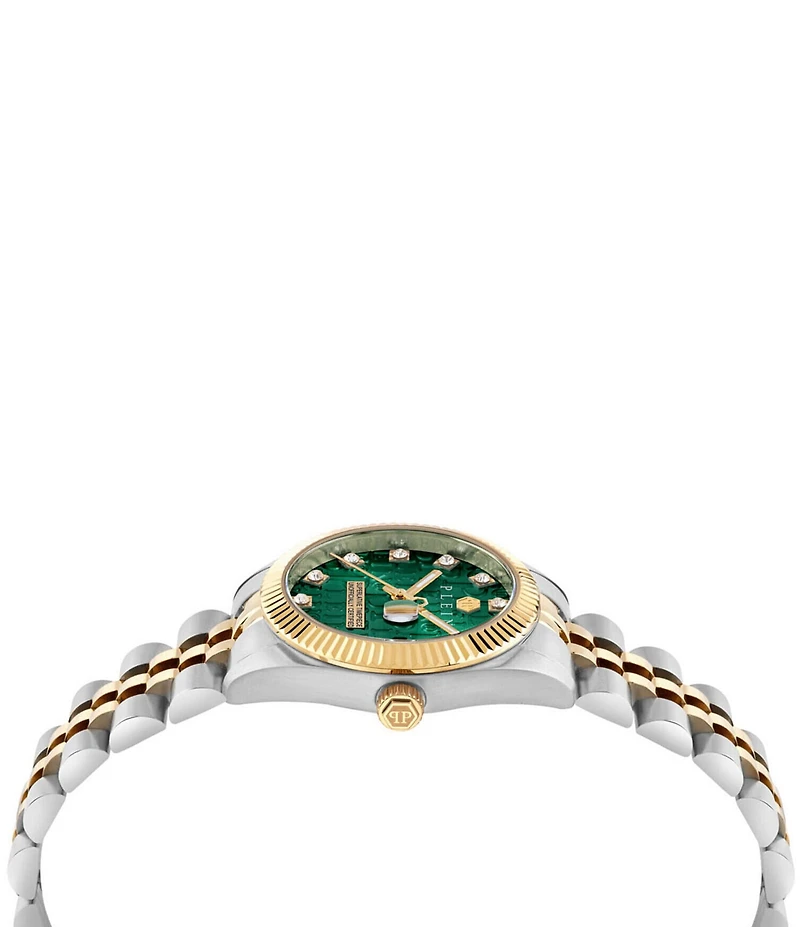 Philipp Plein Women's Date Superlative Mechanical Automatic Two Tone Stainless Steel Bracelet Watch