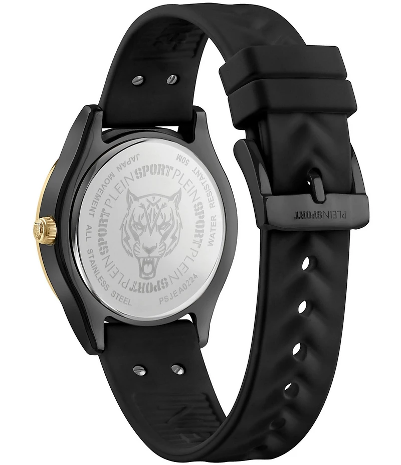 Philipp Plein Women's Eclipse Analog Gold Silicone Strap Watch