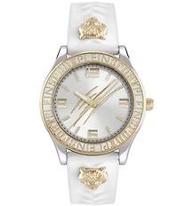 Philipp Plein Women's Eclipse Analog Gold Silicone Strap Watch