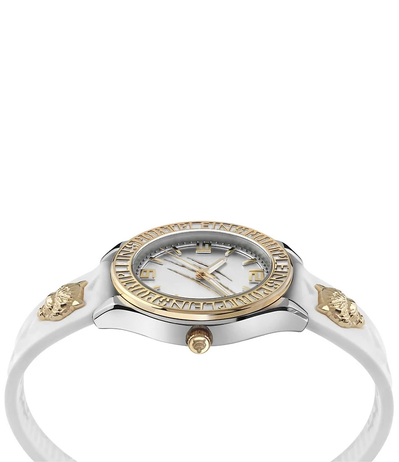 Philipp Plein Women's Eclipse Analog Gold Silicone Strap Watch