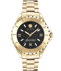Philipp Plein Women's Black Dial Heaven Analog Gold Tone Stainless Steel Bracelet Watch