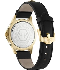Philipp Plein Women's Lady Rock Analog Black Leather Studded Strap Watch