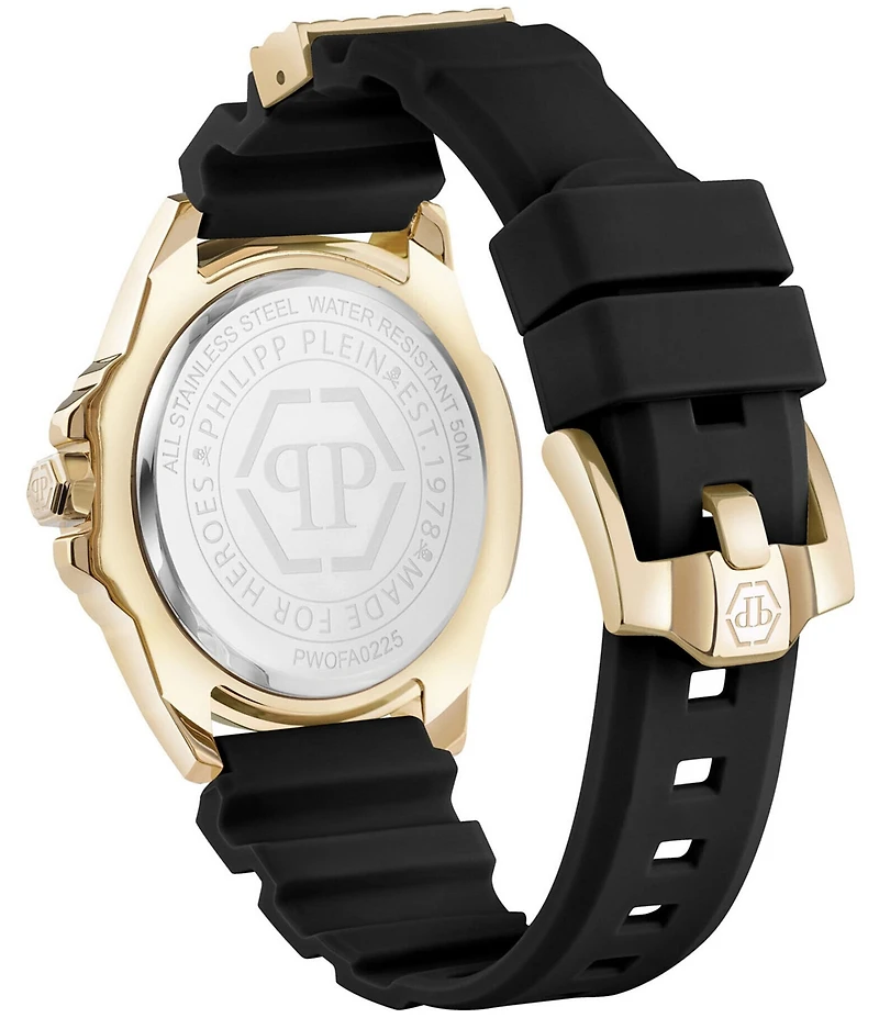Philipp Plein Women's Plein Majesty Analog Black Silicone Strap Watch