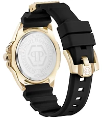 Philipp Plein Women's Plein Majesty Analog Black Silicone Strap Watch