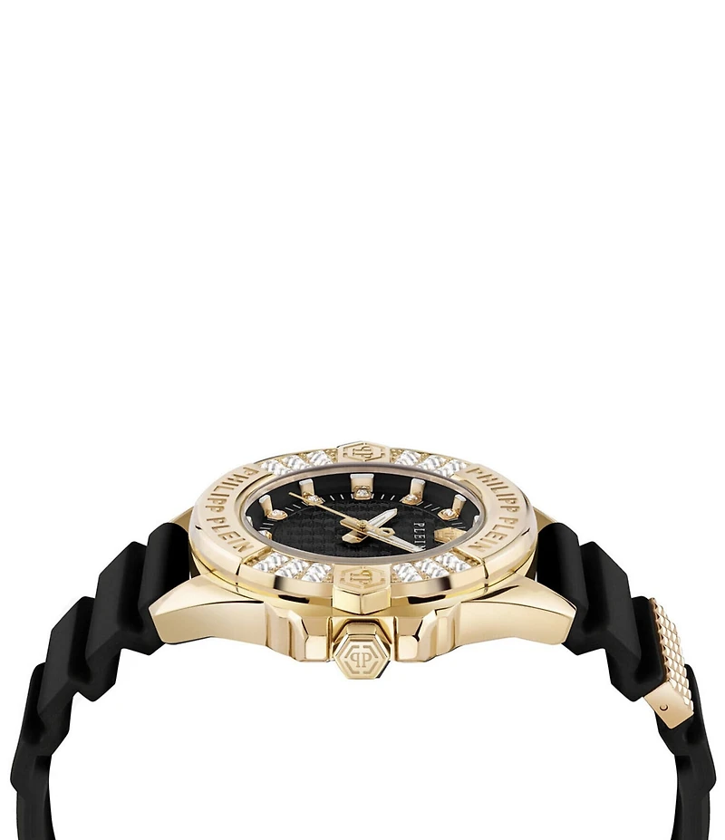 Philipp Plein Women's Plein Majesty Analog Black Silicone Strap Watch