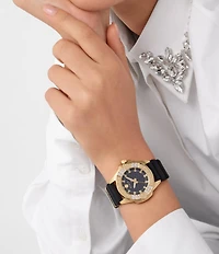 Philipp Plein Women's Plein Majesty Analog Black Silicone Strap Watch