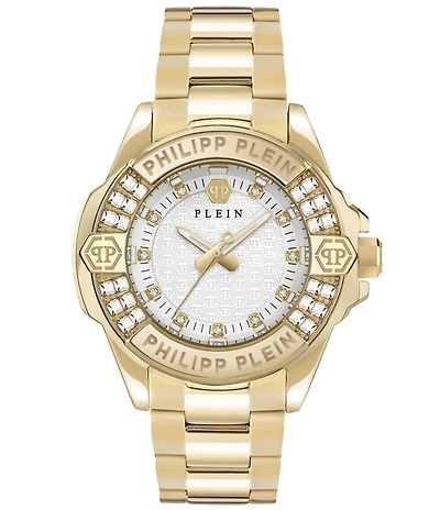 Philipp Plein Women's Plein Majesty Analog Gold Tone Stainless Steel Bracelet Watch