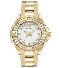 Philipp Plein Women's Plein Majesty Analog Gold Tone Stainless Steel Bracelet Watch