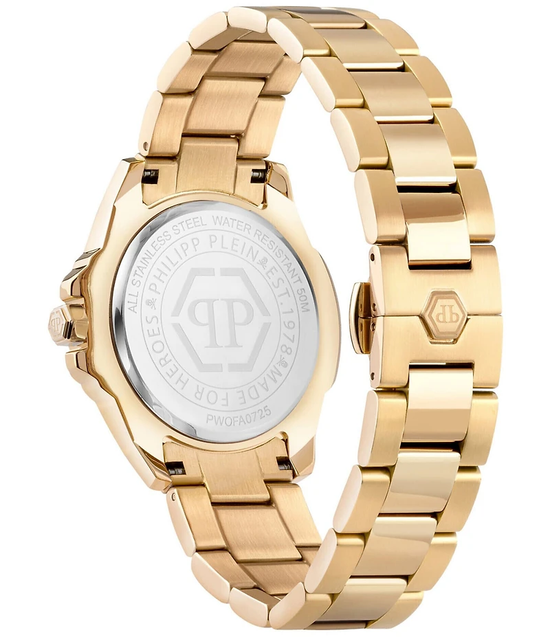 Philipp Plein Women's Plein Majesty Analog Gold Tone Stainless Steel Bracelet Watch