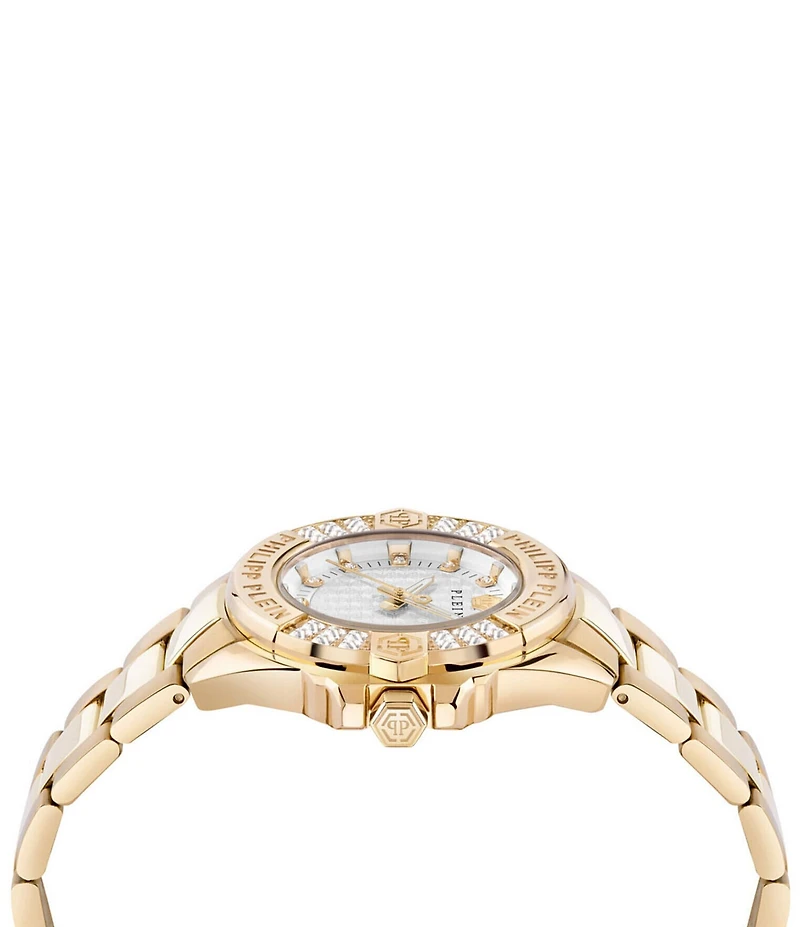 Philipp Plein Women's Plein Majesty Analog Gold Tone Stainless Steel Bracelet Watch