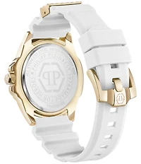Philipp Plein Women's Plein Majesty Analog White Silicone Strap Watch