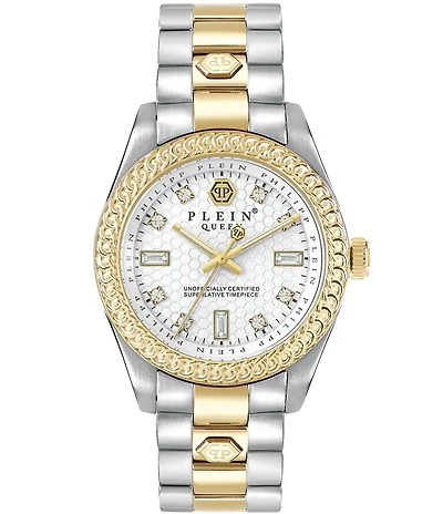 Philipp Plein Women's Queen Quartz Analog Two Tone Stainless Steel Bracelet Watch