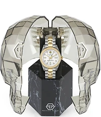 Philipp Plein Women's Queen Quartz Analog Two Tone Stainless Steel Bracelet Watch