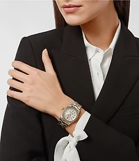 Philipp Plein Women's Queen Quartz Analog Two Tone Stainless Steel Bracelet Watch