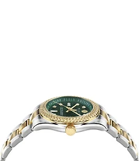 Philipp Plein Women's Queen Quartz Analog Two Tone Green Dial Stainless Steel Bracelet Watch