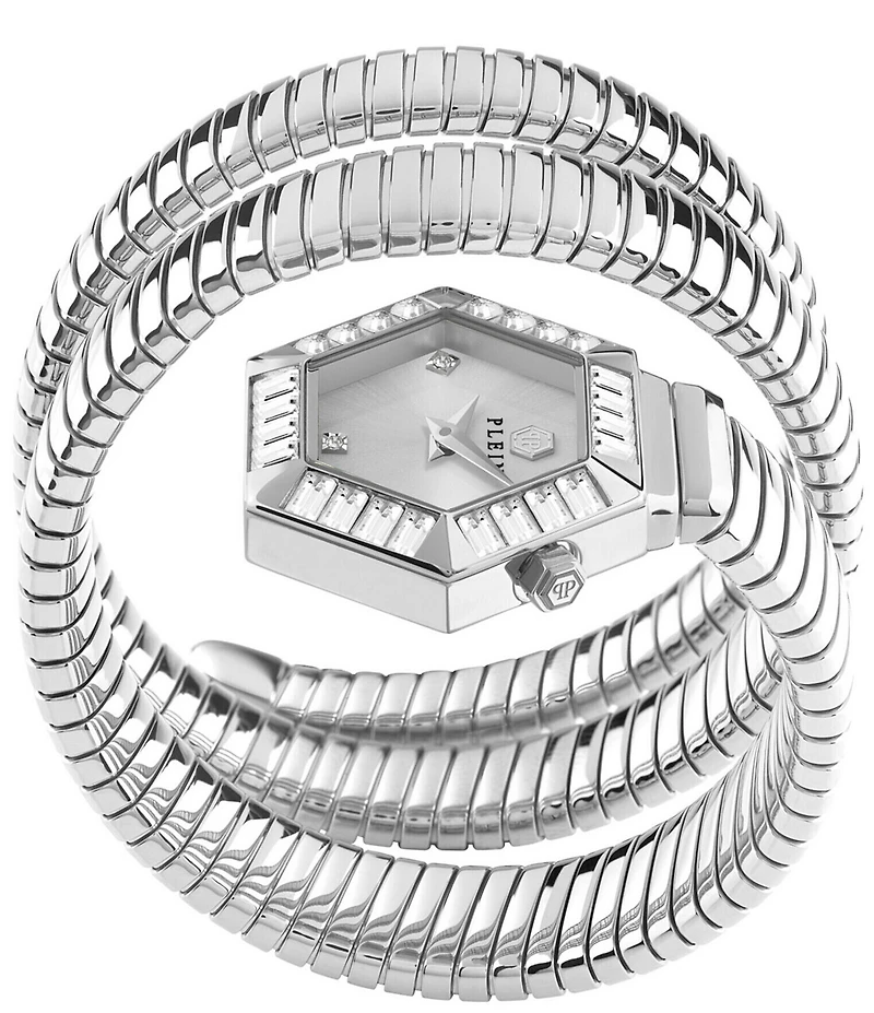 Philipp Plein Women's Snake Hexagon Crystal Analog Bracelet Watch