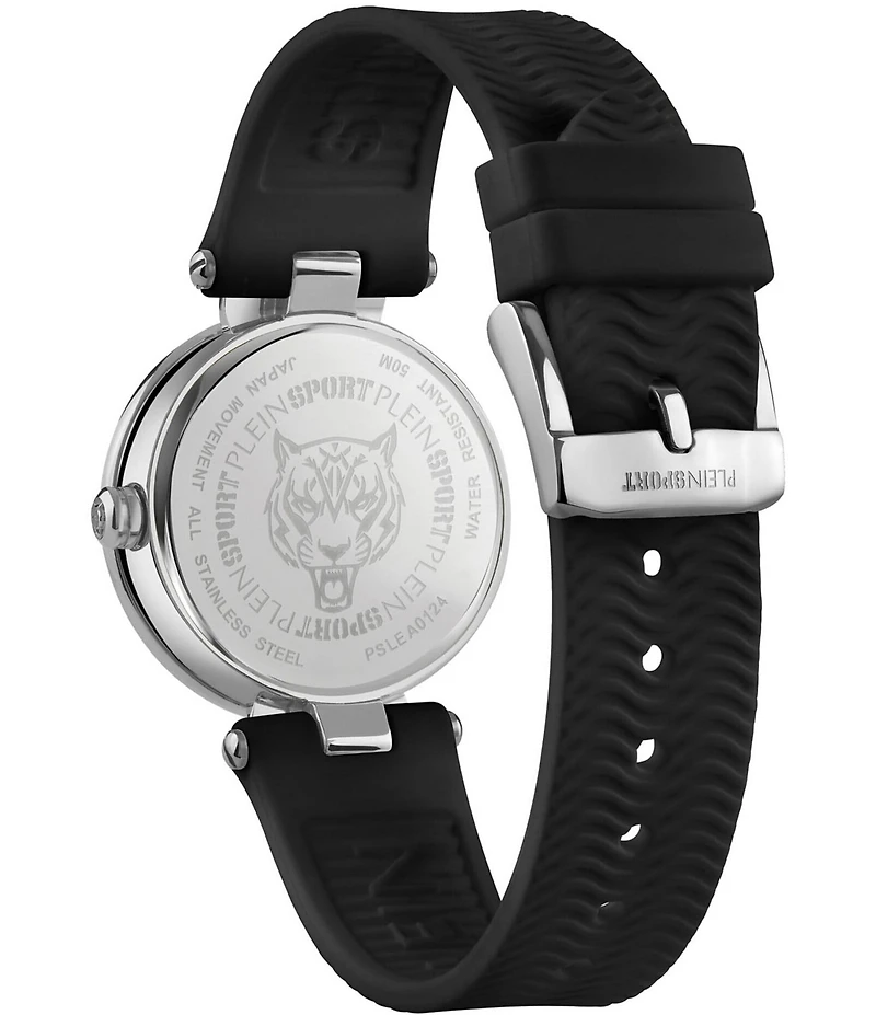 Philipp Plein Women's Supernova Analog Black Silicone Strap Watch