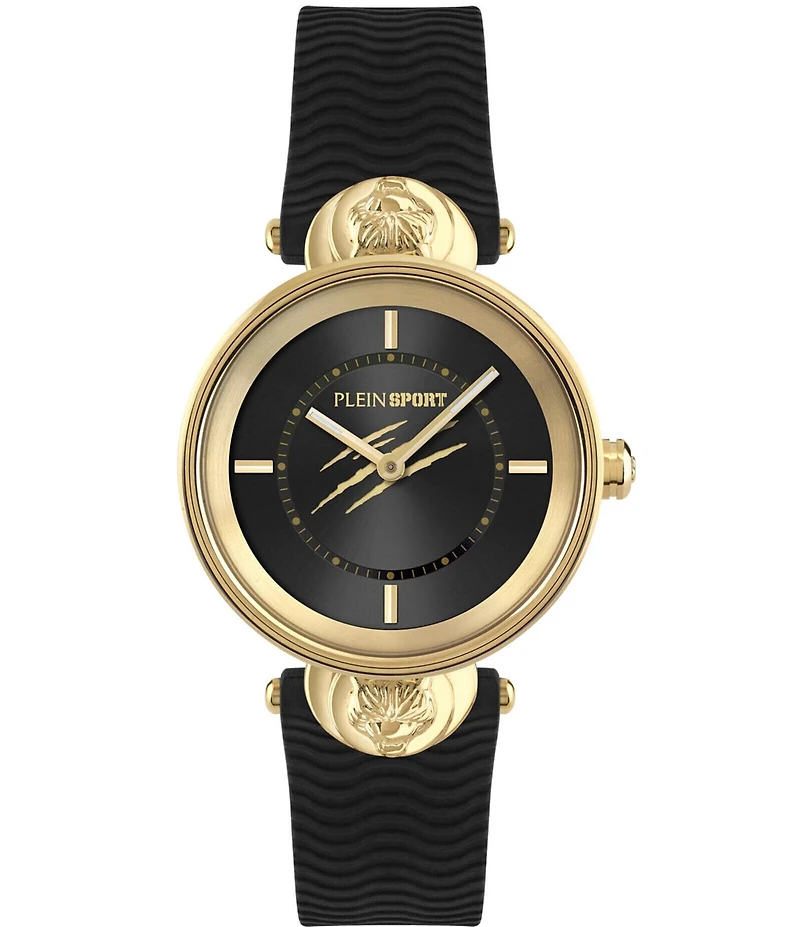 Philipp Plein Women's Supernova Analog Black Silicone Strap Watch