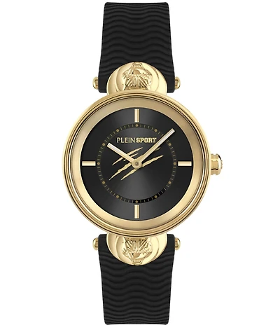 Philipp Plein Women's Supernova Analog Black Silicone Strap Watch