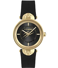 Philipp Plein Women's Supernova Analog Black Silicone Strap Watch
