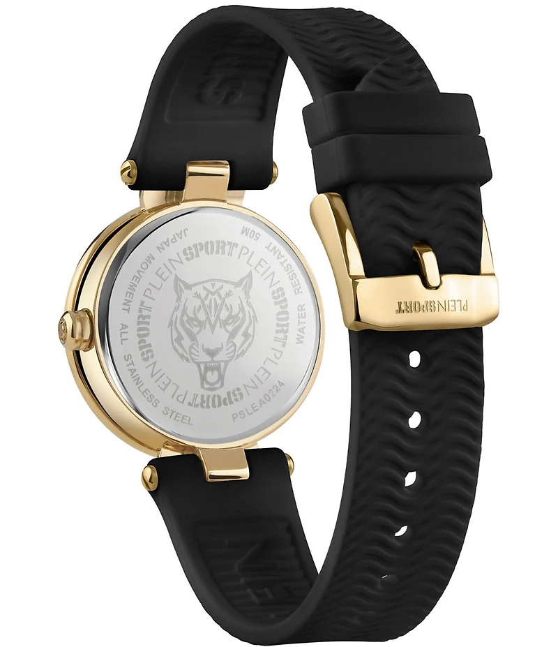 Philipp Plein Women's Supernova Analog Black Silicone Strap Watch