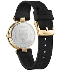 Philipp Plein Women's Supernova Analog Black Silicone Strap Watch