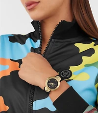 Philipp Plein Women's Supernova Analog Black Silicone Strap Watch