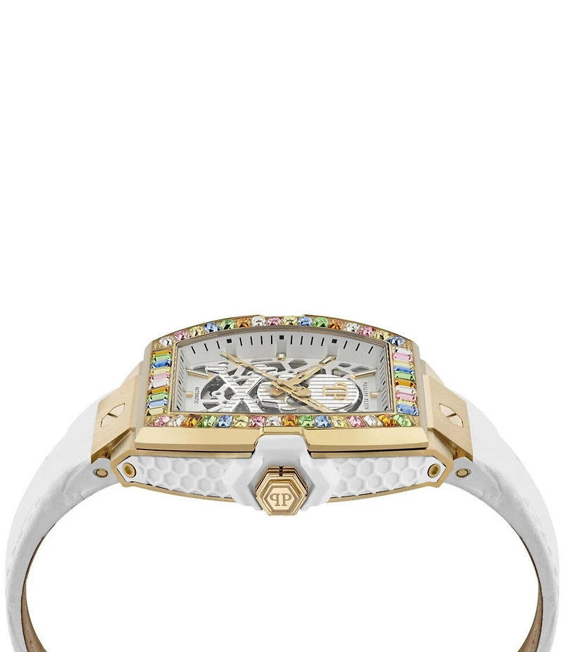 Philipp Plein Women's The Keleton 2.0 Automatic Leather Strap Watch