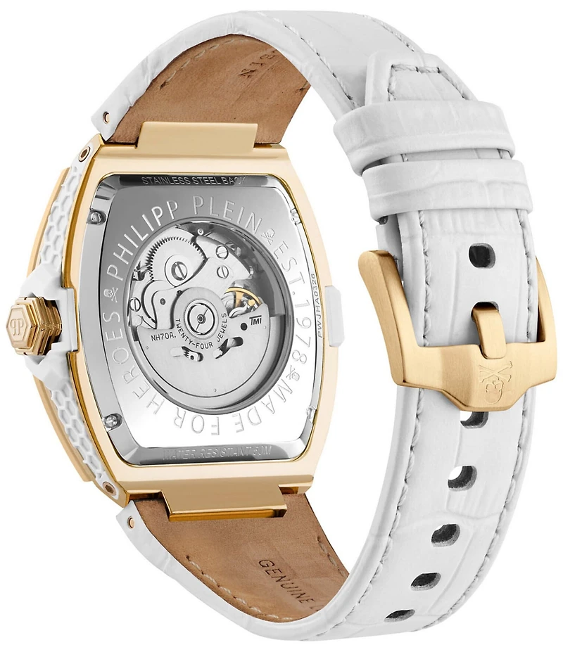 Philipp Plein Women's The Keleton 2.0 Automatic Leather Strap Watch