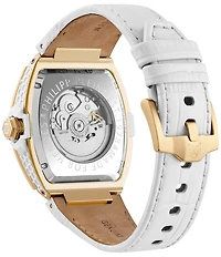 Philipp Plein Women's The Keleton 2.0 Automatic Leather Strap Watch