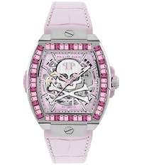 Philipp Plein Women's The Keleton 2.0 Automatic Leather Strap Watch