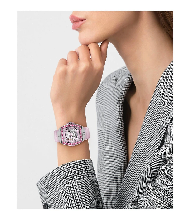 Philipp Plein Women's The Keleton 2.0 Automatic Leather Strap Watch