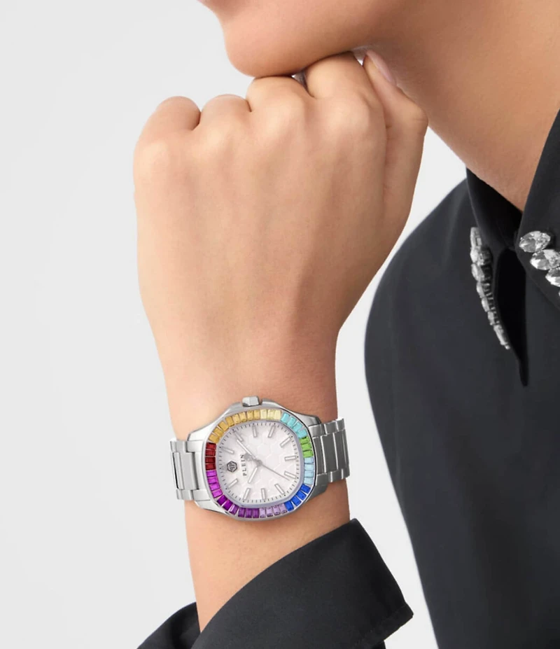 Philipp Plein Women's The Pectre Lady Crystal Analog Stainless Steel Bracelet Watch