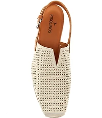 Pikolinos Alameda Perforated Leather Block Heel Slingback Pumps