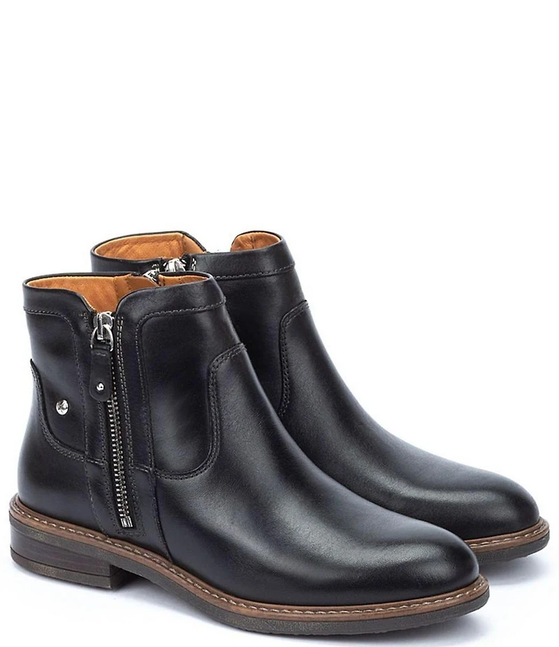 Pikolinos Aldaya Leather Zip Ankle Booties