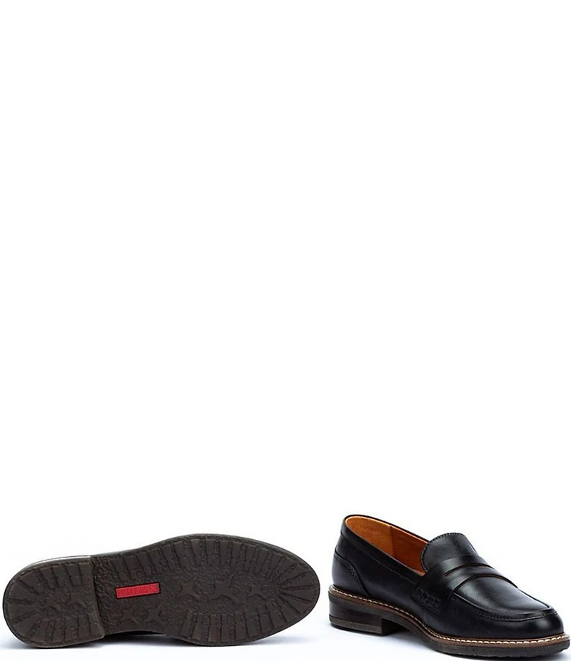 Pikolinos Aldaya W8J Water Resistant Leather Penny Loafers