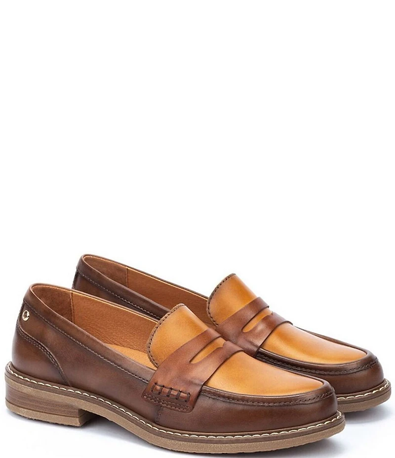 Pikolinos Aldaya W8J Water Resistant Leather Penny Loafers