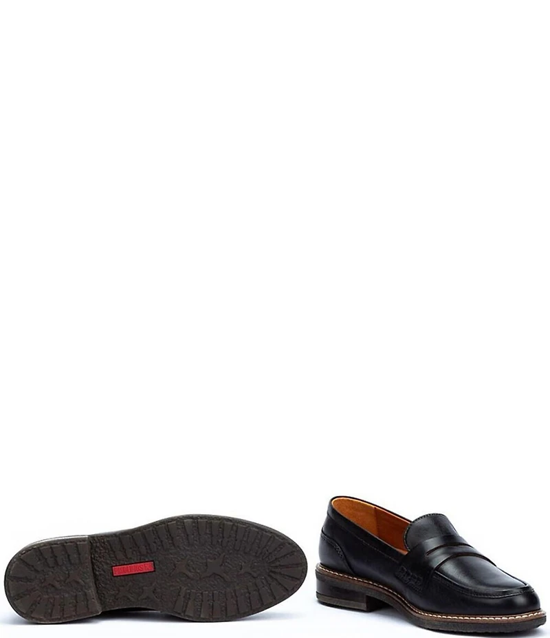 Pikolinos Aldaya W8J Water Resistant Leather Penny Loafers