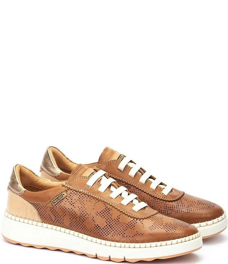 Pikolinos Arenas Floral Perforated Leather Sneakers