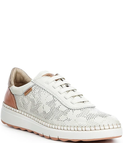 Pikolinos Arenas Floral Perforated Leather Sneakers