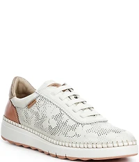 Pikolinos Arenas Floral Perforated Leather Sneakers