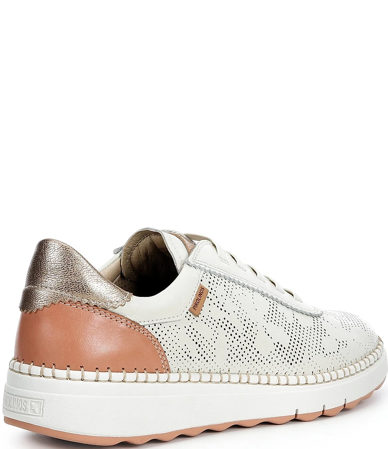 Pikolinos Arenas Floral Perforated Leather Sneakers