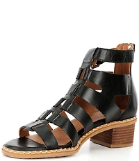 Pikolinos Blanes Leather Block Heel Gladiator Sandals