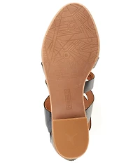 Pikolinos Blanes Leather Block Heel Gladiator Sandals