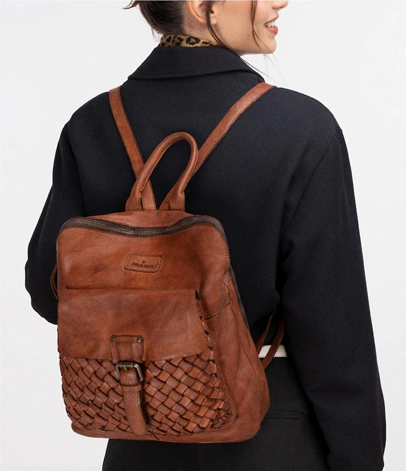 Pikolinos Faura Leather Woven Backpack